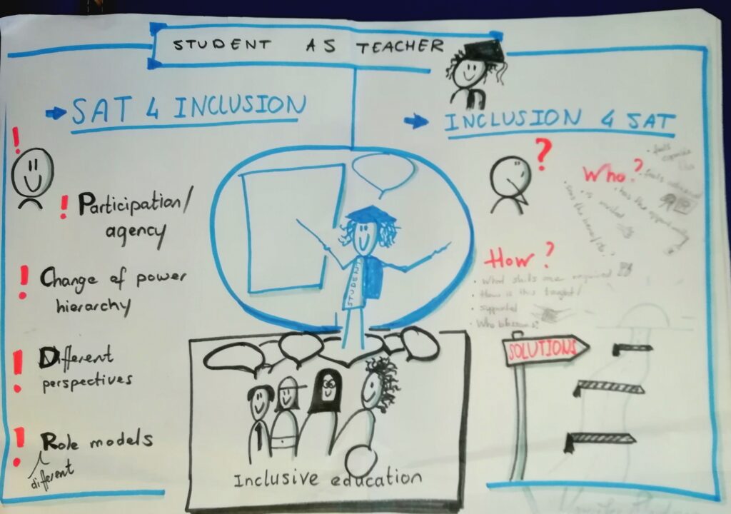 Depiction of the opportunities and challenges of Student as Teacher related to inclusion